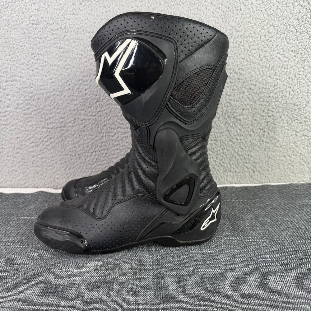 Alpinestars SMX-6 v2 Vented Boots Men 7.5 EUR 41 Black White Motorcycle Sport